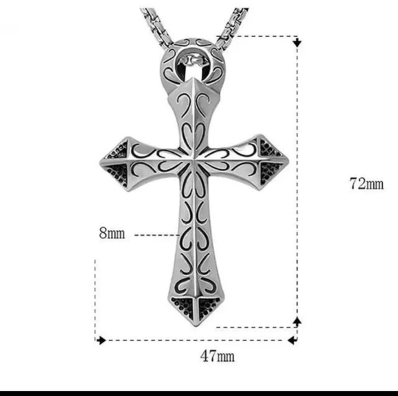 Large Silver Ankh Cross Symbol - Picture 5 of 8